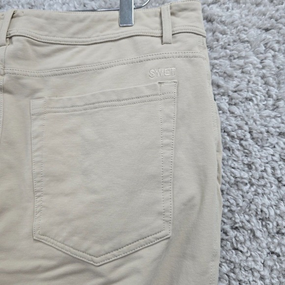 Swet Tailor pants Mens 33x32 (Fits 33x30) Beige Slim Performance Stretch‎ Golf - Picture 5 of 14